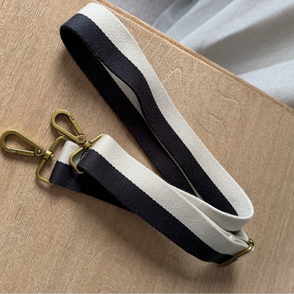 Madewell Black and White Striped Strap